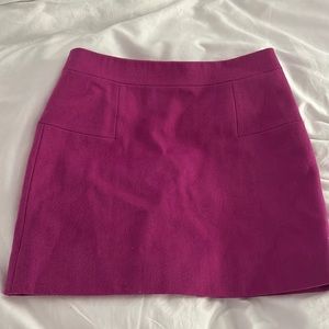 J Crew Fuchsia wool mini skirt